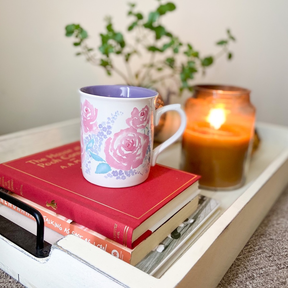 Small watercolor Rose mug